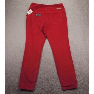JAG Pants Size 10/30 Red Nora Skinny Pull On Soft Touch Velveteen NEW